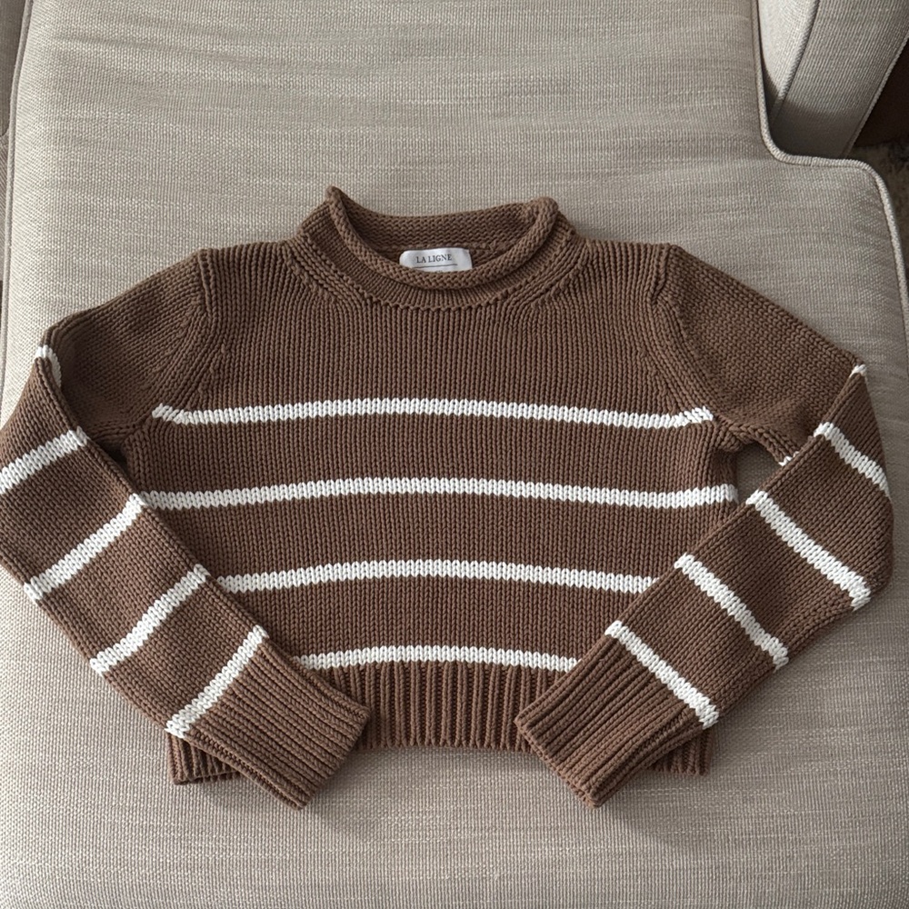 La Ligne Mini Marina Sweater in Tan/Cream Size Small